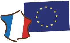 Drapeaux-Lunettes-Marques-France-Europe Drapeau français et européen