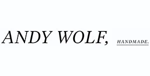 Logo des lunettes Andy Wolf, marque distribuée par L'Oeil de Bisch, opticien à Bischoffsheim